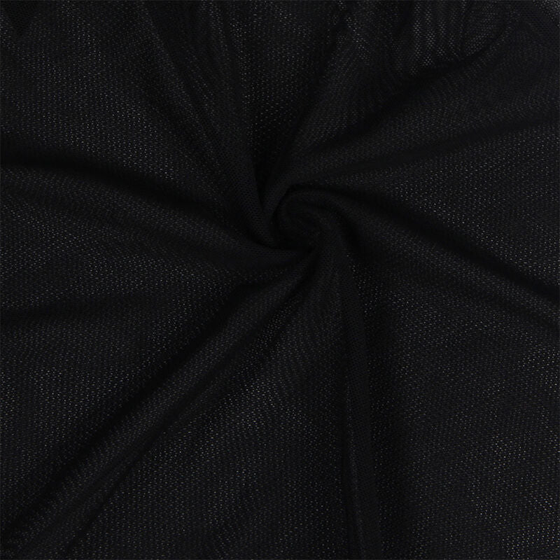 SUBBLIME - BABYDOLL TULLE FABRIC WITH LACE AND FLOWER DETAIL BLACK L/XL - S/M - 15