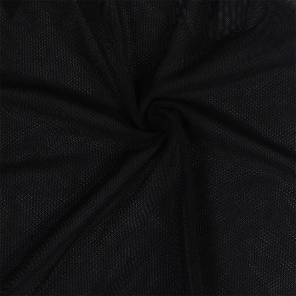 SUBBLIME - BABYDOLL TULLE FABRIC WITH LACE AND FLOWER DETAIL BLACK L/XL - S/M - 15