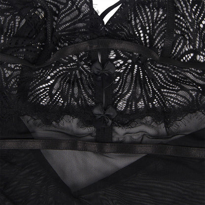 SUBBLIME - BABYDOLL WITH ADJUSTABLE STRAPS IN BLACK LACE L/XL