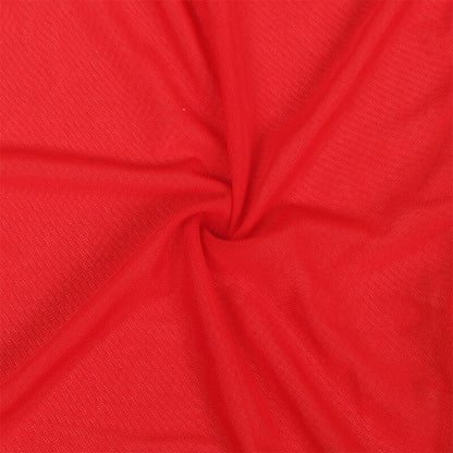 SUBBLIME - TRANSPARENT FABRIC ROBE WITH LACE DETAIL RED L/XL - 5