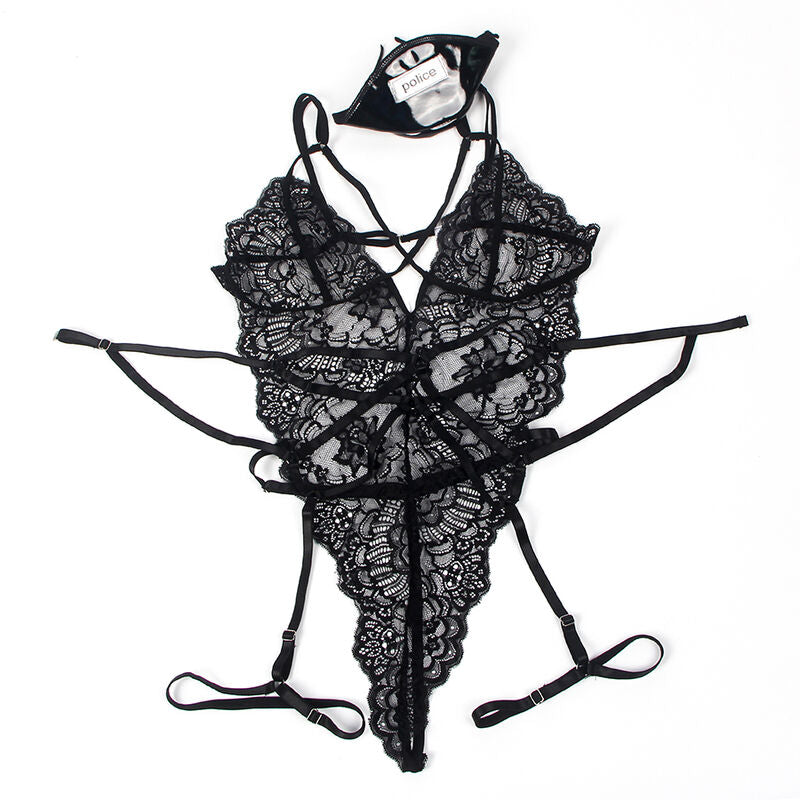 SUBBLIME - POLICE BODY COSTUME IN BLACK LACE L/XL