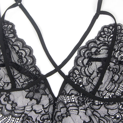 SUBBLIME - POLICE BODY COSTUME IN BLACK LACE L/XL