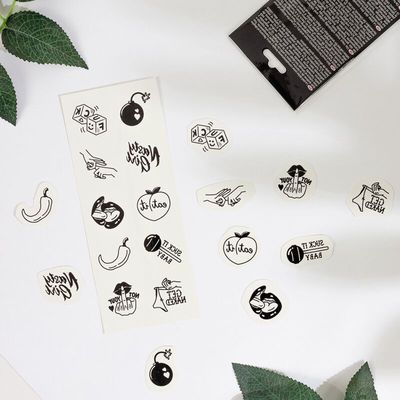 SECRET PLAY - SET OF 10 SPICY COLLECTION TEMPORARY TATTOOS - 3