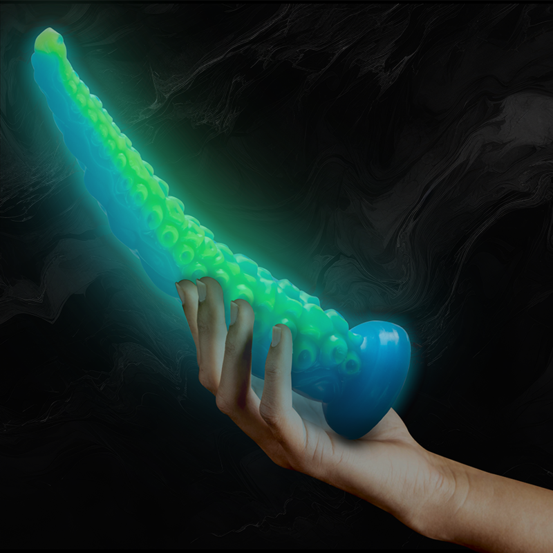EPIC - FLUORESCENT DILDO WITH THIN SCYLLA TENTACLES LARGE SIZE