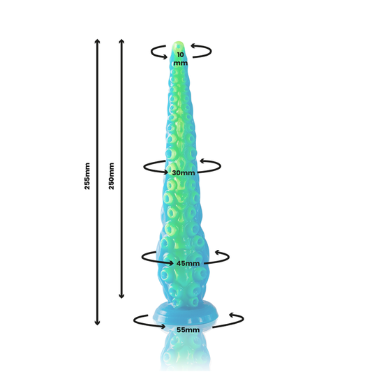 EPIC - SCYLLA FLUORESCENT THIN TENTACLE DILDO SMALL SIZE - 1