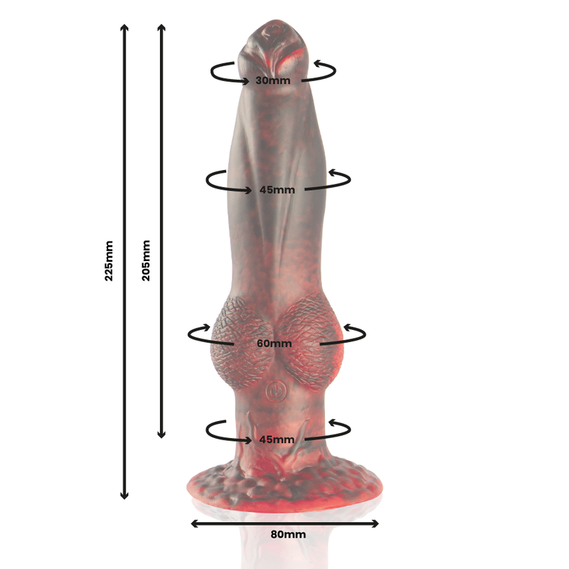 EPIC - PROMETHEUS DILDO TITAN IN FLAMES RECHARGEABLE REMOTE CONTROL - 7