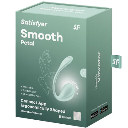 SATISFYER - SMOOTH PETAL G-POINT STIMULATOR WATER GREEN FREE APP - 4
