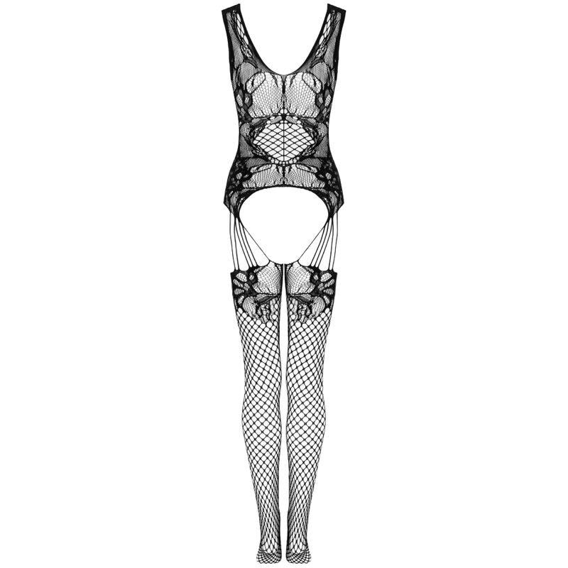 LIVCO CORSETTI FASHION - JULOVE BLACK BODYSTOCKING ONE SIZE
