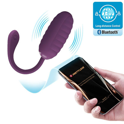 PRETTY LOVE - CASPER PURPLE RECHARGEABLE VIBRATING EGG - 17