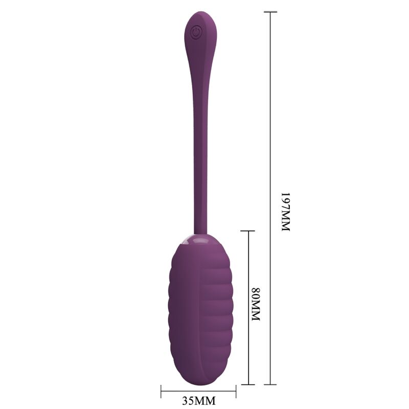PRETTY LOVE - CASPER PURPLE RECHARGEABLE VIBRATING EGG - 10