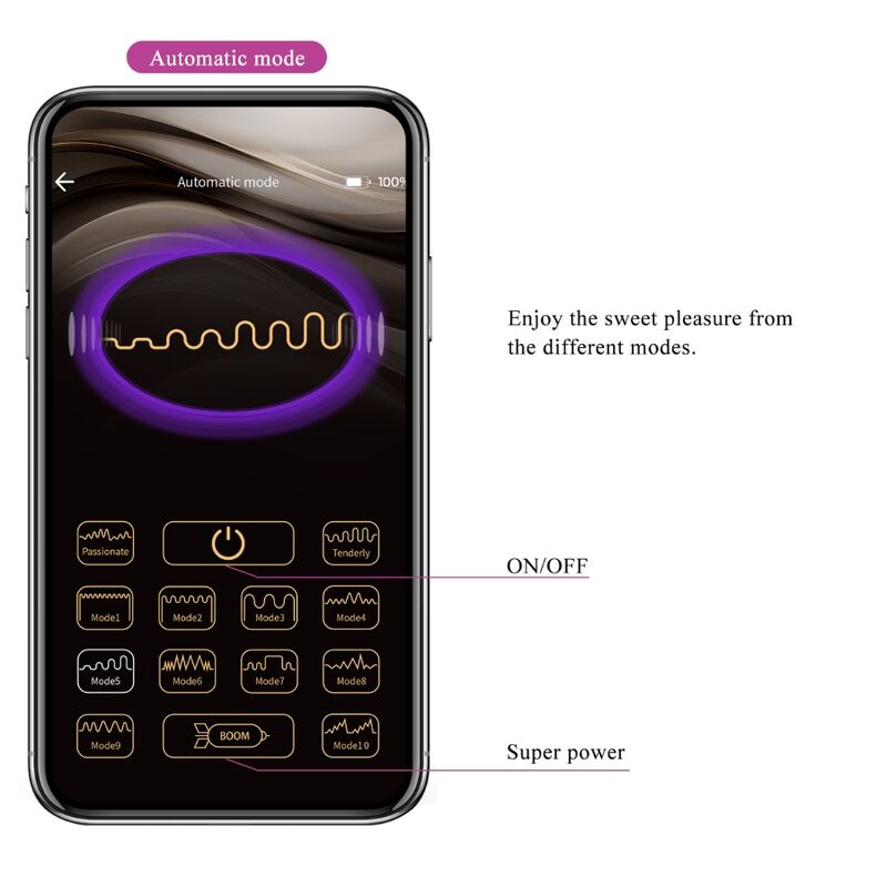PRETTY LOVE - CASPER PURPLE RECHARGEABLE VIBRATING EGG - 2