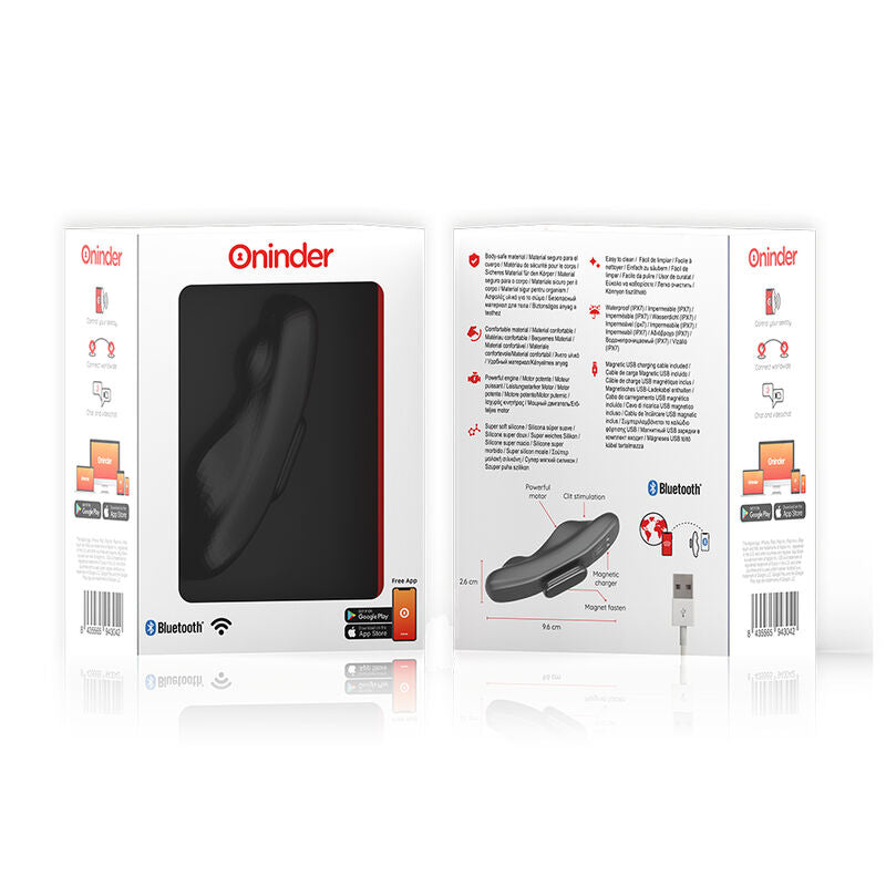 ONINDER - MANILA PANTY RECHARGEABLE VIBRATOR 9 SPEED 9.6 CM X 2.6 CM - FREE APP - 3