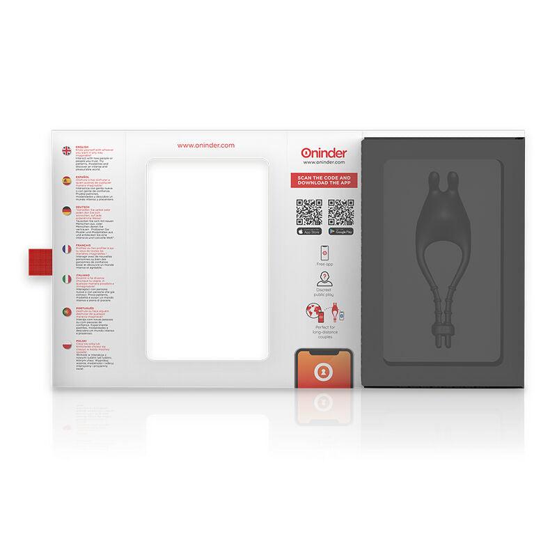 ONINDER - PAMPA ANELLO VIBRATORE REGOLABILE RICARICABILE CON STIMOLATORE CLITORIDEO 10 VELOCITÀ - APP GRATUITA