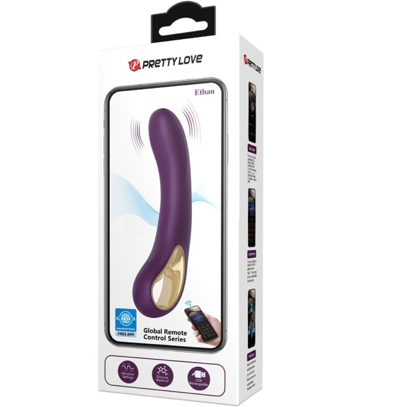 PRETTY LOVE - ETHAN RECHARGEABLE VIBRATOR LILA - 7