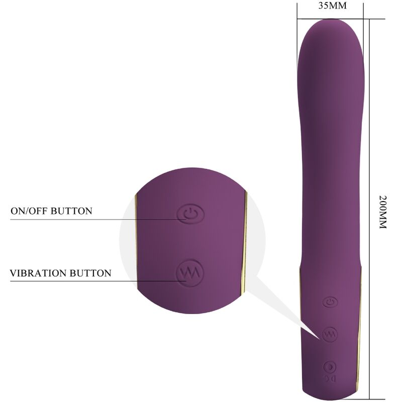 PRETTY LOVE - ETHAN RECHARGEABLE VIBRATOR LILA - 3