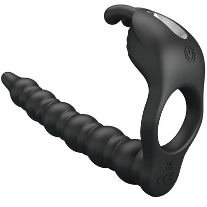 PRETTY LOVE - BLACKNEY PENIS RING WITH BLACK VIBRATOR PLUG - 1