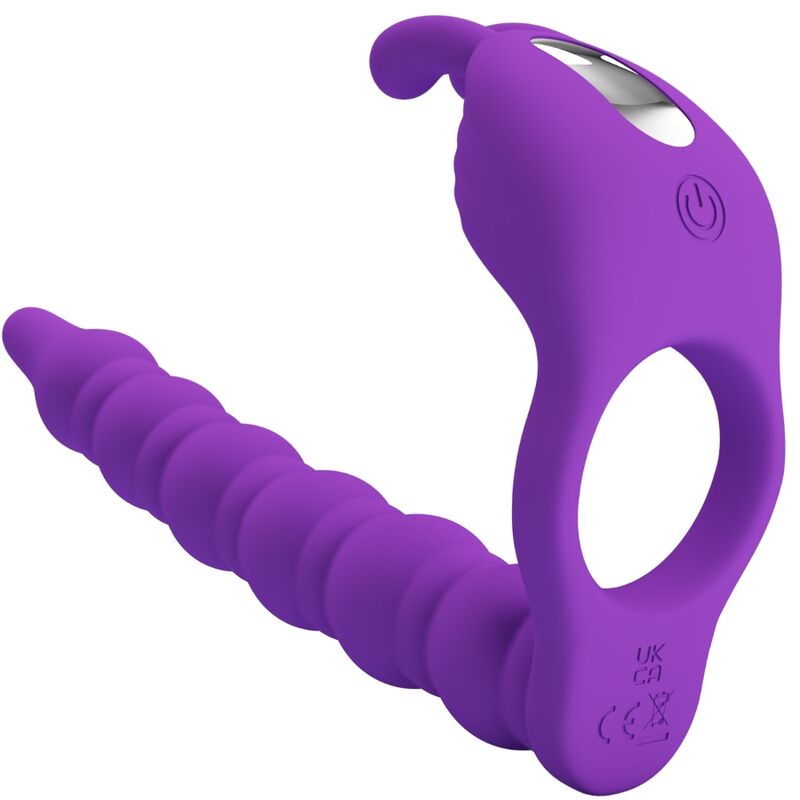 PRETTY LOVE - BLACKNEY PENIS RING WITH LILA VIBRATOR PLUG - 1