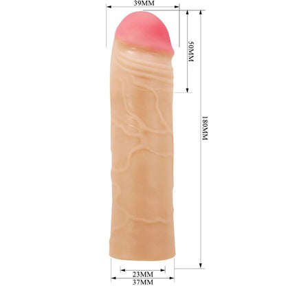 PRETTY LOVE - CHANE PENIS EXTENDER COVER FLESH - 4