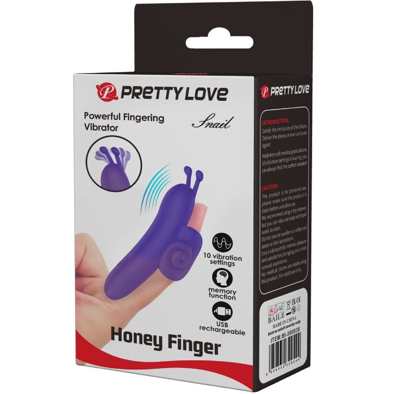 PRETTY LOVE - SNAIL POWERFUL PURPLE FINGER STIMULATOR - 8