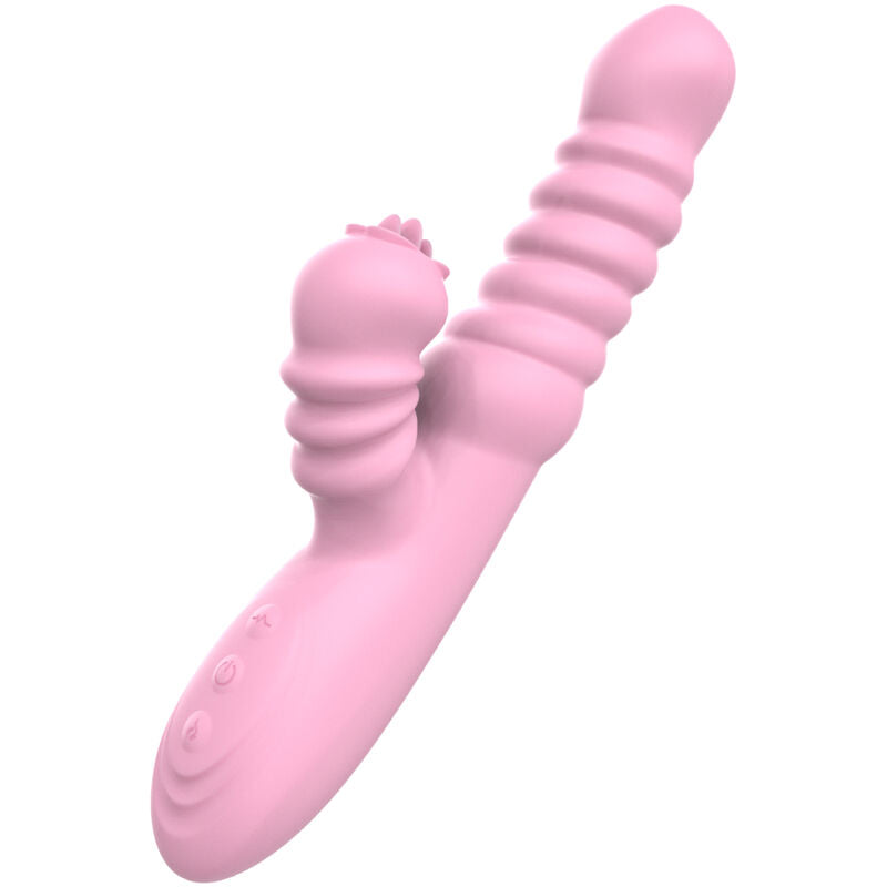 ARMONY - VIBRATOR MULTIFUNCTION WITH STIMULATING TONGUE HEAT EFFECT PINK - 5