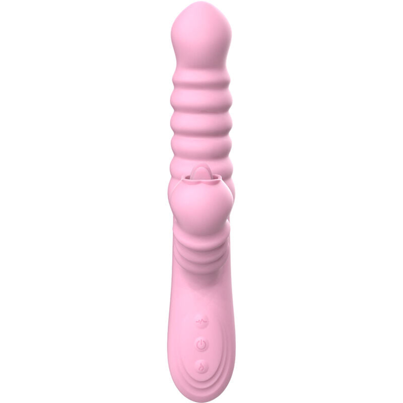 ARMONY - VIBRATOR MULTIFUNCTION WITH STIMULATING TONGUE HEAT EFFECT PINK - 4