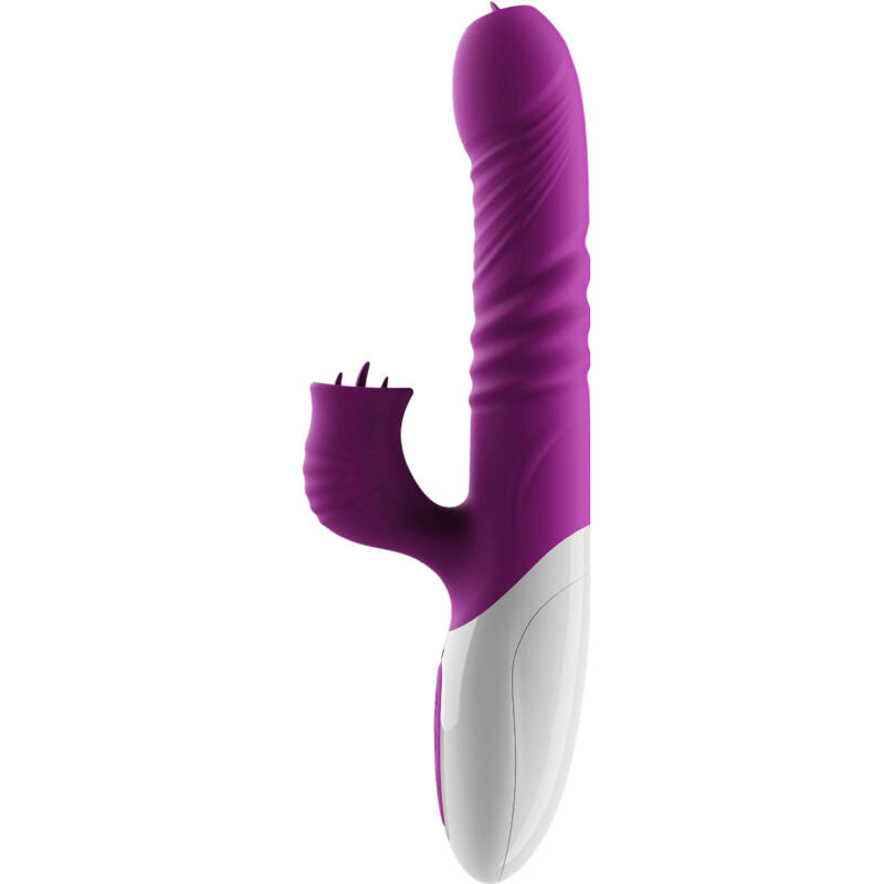 ARMONY - DOUBLE TONGUE VIBRATOR WITH HEAT EFFECT, PURPLE THROTTLE
