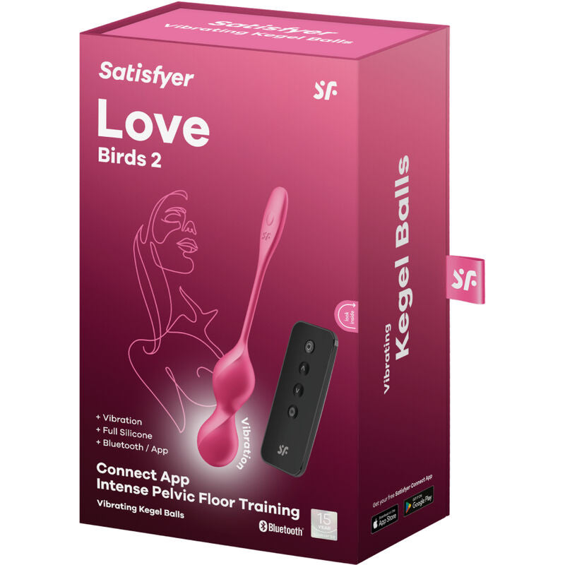 SATISFYER - LOVE BIRDS 2 VIBRATING KEGEL BALLS + FREE APP - 2