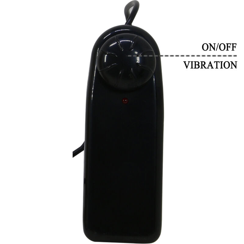 PRETTY LOVE - STARKS HARNESS SLIP DILDO MULTI-SPEED VIBRATION 17.5 CM LIGHT BROWN