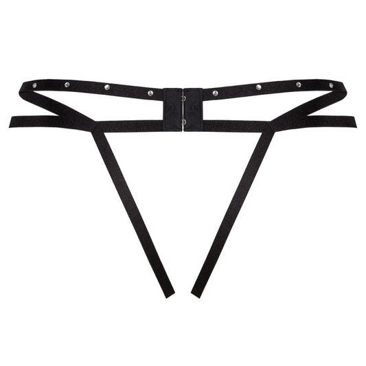 LIVCO CORSETTI FASHION - NOMADE THONG CROTCHLESS BLACK - 1