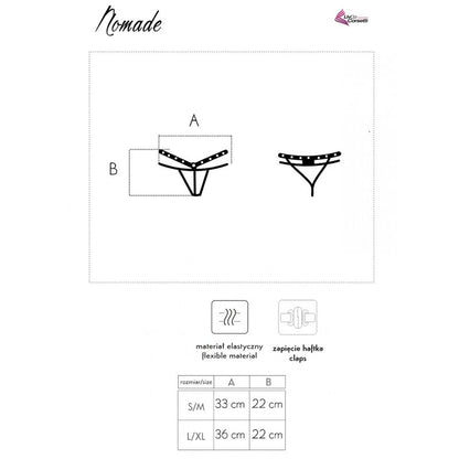 LIVCO CORSETTI FASHION - NOMADE THONG WITHOUT CROTCH BLACK