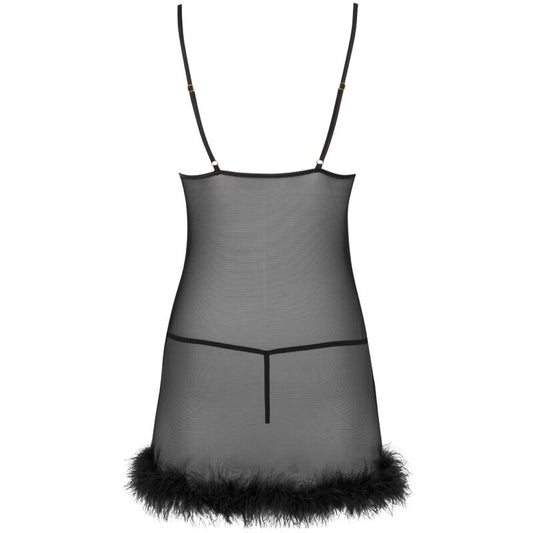 LIVCO CORSETTI FASHION - ZERUNAM SET BABYDOLL + BLACK THONG - 1
