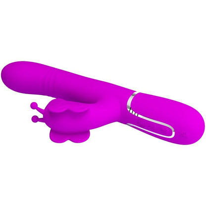 PRETTY LOVE - MULTIFUNCTIONAL RABBIT VIBRATOR 4 IN 1 FUCHSIA BUTTERFLY