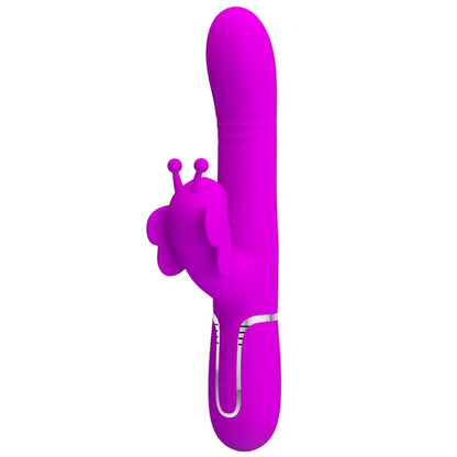 PRETTY LOVE - MULTIFUNCTION RABBIT VIBRATOR 4 IN 1 BUTTERFLY FUCHSIA - 11