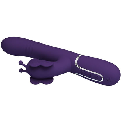 PRETTY LOVE - MULTIFUNCTION RABBIT VIBRATOR 4 IN 1 BUTTERFLY PURPLE - 9
