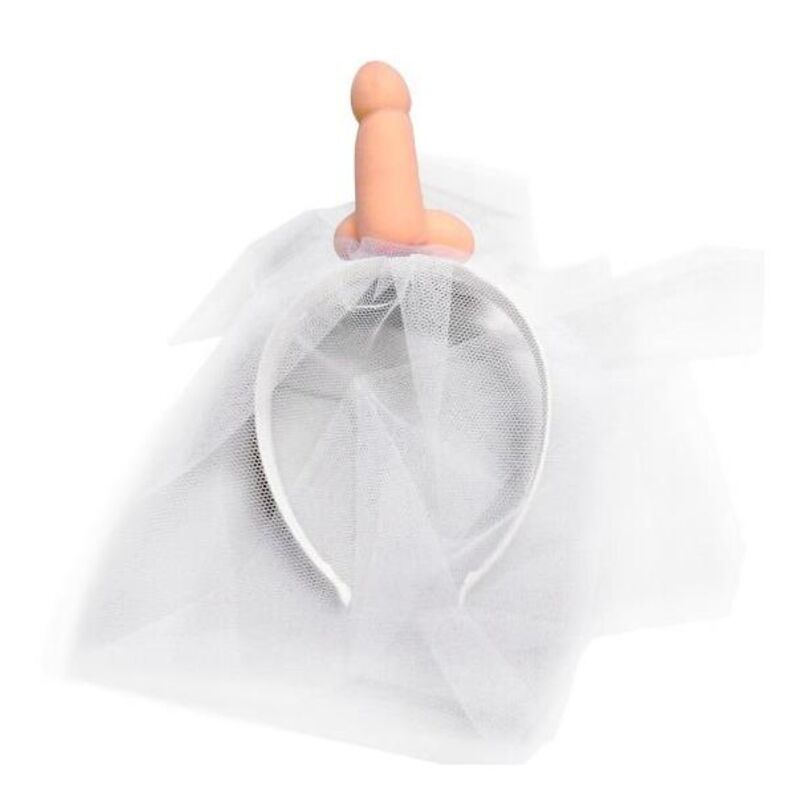 DIABLO PICANTE - WHITE BRIDAL VEIL WITH PENIS - 1