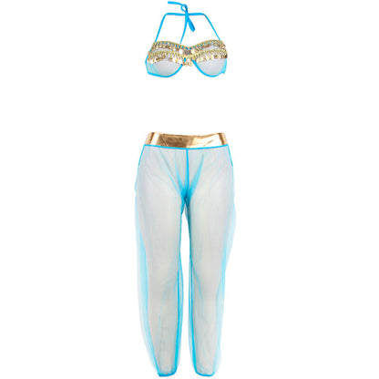 SUBBLIME - INDIAN STYLE BLUE LINGERIE SET L/XL