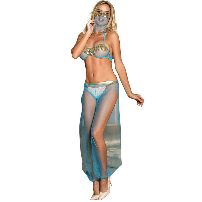 SUBBLIME - INDIA STYLE BLUE LINGERIE SET L/XL - S/M - 8