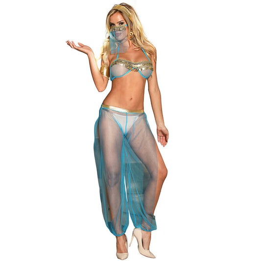 SUBBLIME - INDIA STYLE BLUE LINGERIE SET L/XL - 1