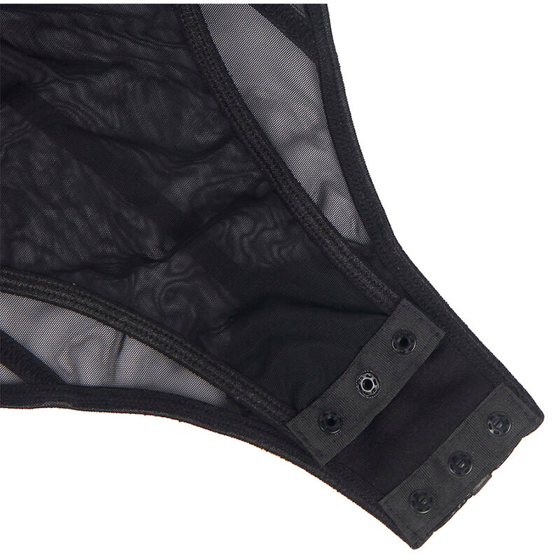 SUBBLIME - BLACK CHAIN SUSPENDERS BODYSUIT L/XL - 12