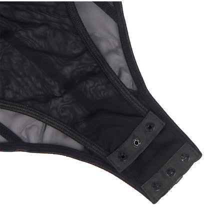 SUBBLIME - BLACK CHAIN SUSPENDERS BODYSUIT L/XL - 12