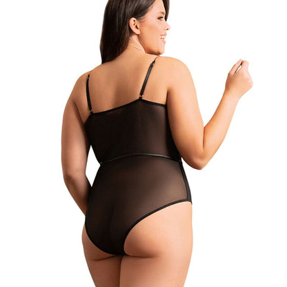 SUBBLIME - BLACK CHAIN SUSPENDERS BODYSUIT L/XL - S/M - 16