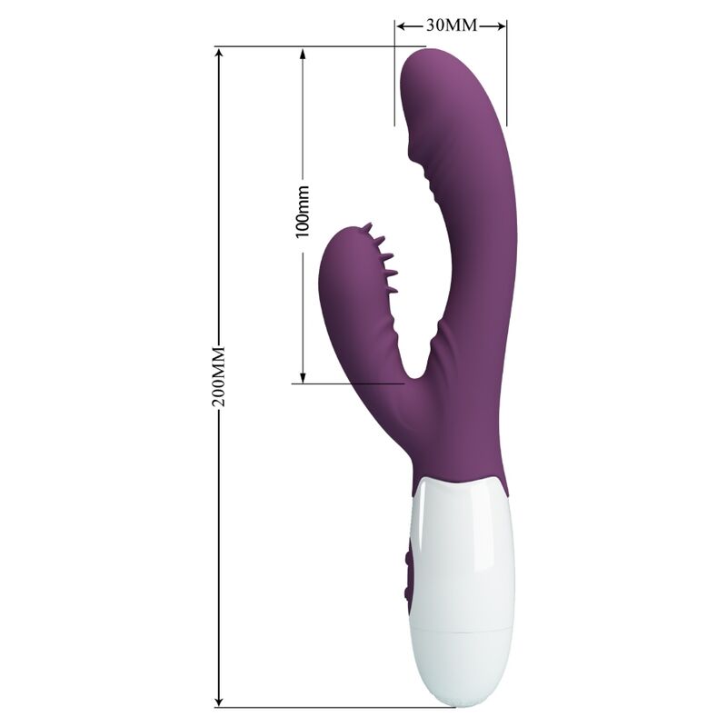 PRETTY LOVE - ANDRE RABBIT VIBRATOR & G-POINT STIMULATOR PURPLE - 2