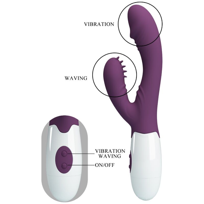 PRETTY LOVE - ANDRE RABBIT VIBRATOR & G-POINT STIMULATOR PURPLE - 9