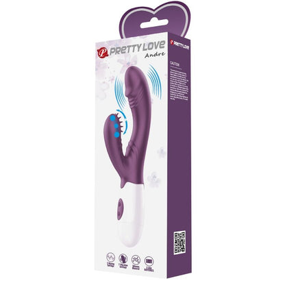 PRETTY LOVE - ANDRE RABBIT VIBRATOR & G-POINT STIMULATOR PURPLE - 8