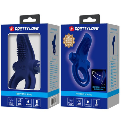 PRETTY LOVE - BRONSON DOUBLE RING WITH VIBRATION BLUE - 3