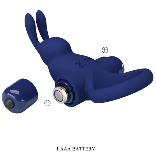 PRETTY LOVE - JIRO RABBIT RING WITH VIBRATION BLUE - 1