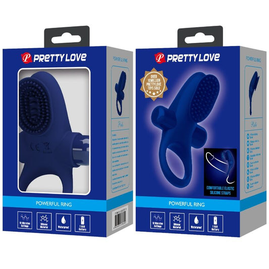 PRETTY LOVE - BLUE VIBRATING BALL RING