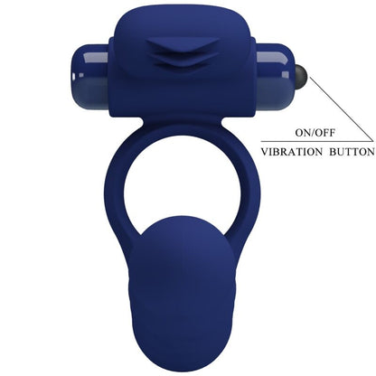 PRETTY LOVE - AJMAL VIBRATING RING WITH PLUG BLUE - 1