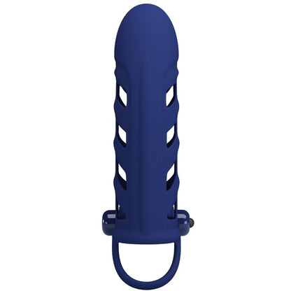 PRETTY LOVE - ALTAF VIBRATOR RING WITH SILICONE SHEATH BLUE - 3