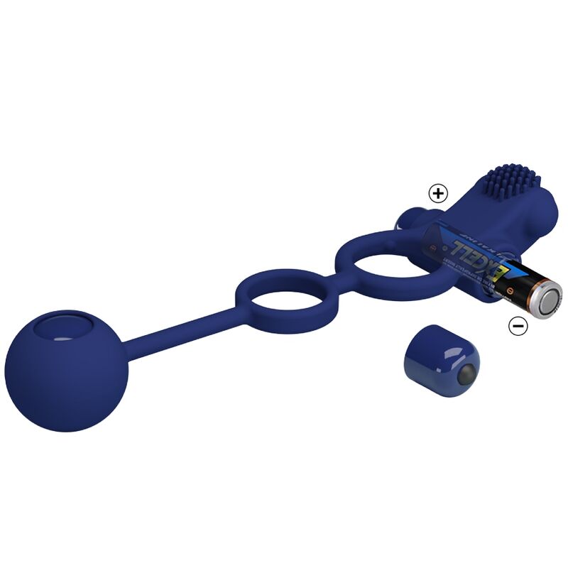 PRETTY LOVE - REMINGTON DOUBLE VIBRATING RING WITH BLUE PLUG